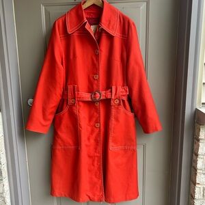 Vintage 60s/70s Bertram Orange All Weather Coat
